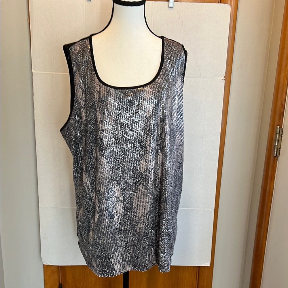 Sag Harbor Black and Gray Women's Top